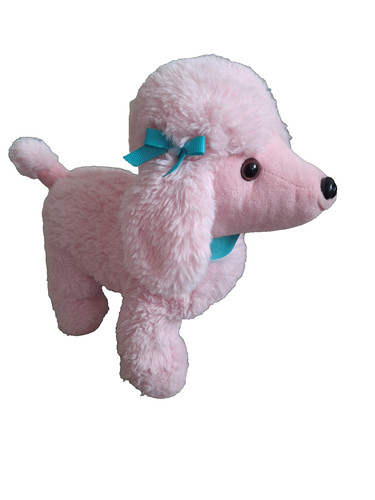 Pink poodle soft toy - poodle,